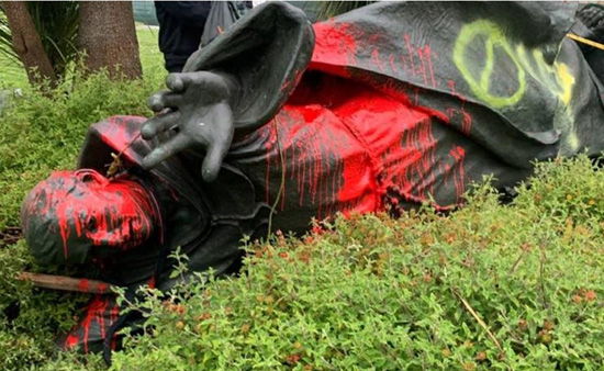 Fr. Junipero Sera Statue toppled